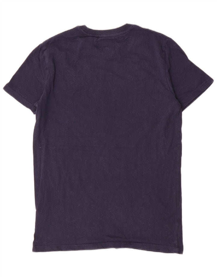 Tricou Superdry pentru bărbați Top mediu din bumbac bleumarin