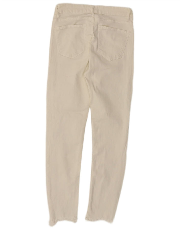 Blugi Slim Femei ZARA EU 38 Mici W28 L26 Alb