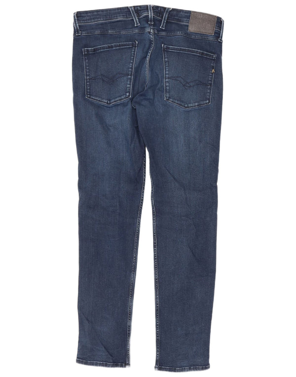 Replay Blugi Anbass Slim pentru bărbați W36 L32 Bumbac bleumarin