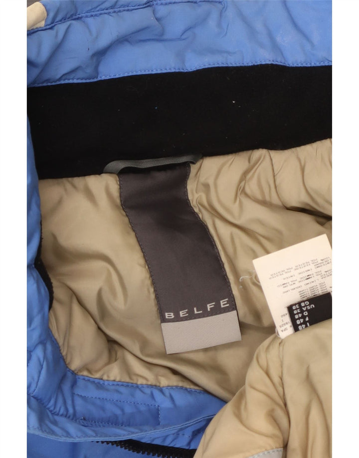 Jachetă de vânt cu glugă pentru bărbați Belfe UK 38, albastru mediu, color block