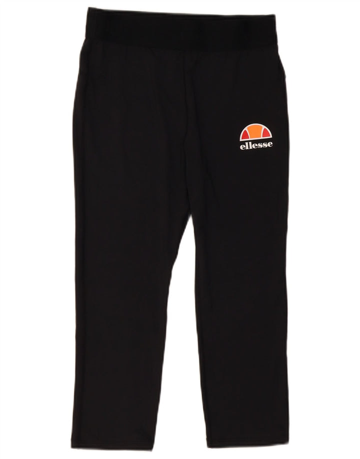 Leggings Capri pentru femei Ellesse UK 12 Poliester mediu negru