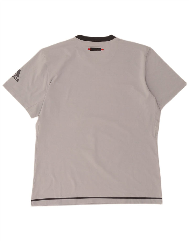 Tricou grafic pentru bărbați Adidas Top XL poliester gri