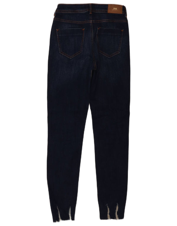Blugi skinny pentru femei Zara EU 34 2XS L24 L28 Bumbac bleumarin