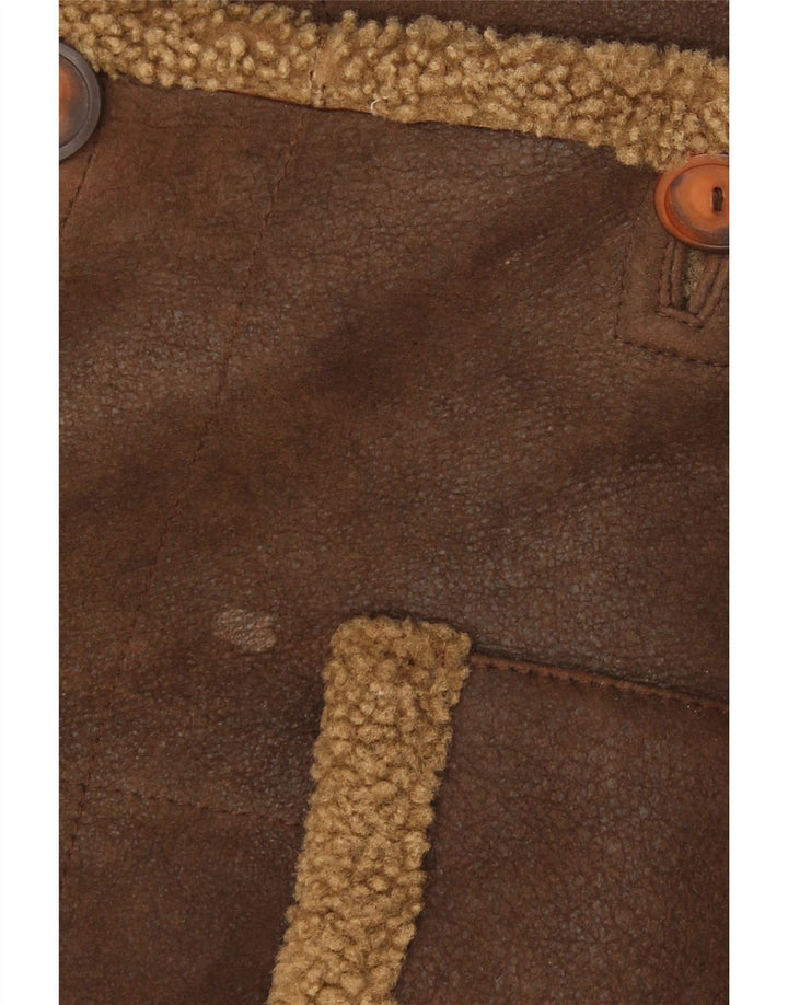 Palton din shearling pentru femei Conbipel UK 14 mare maro