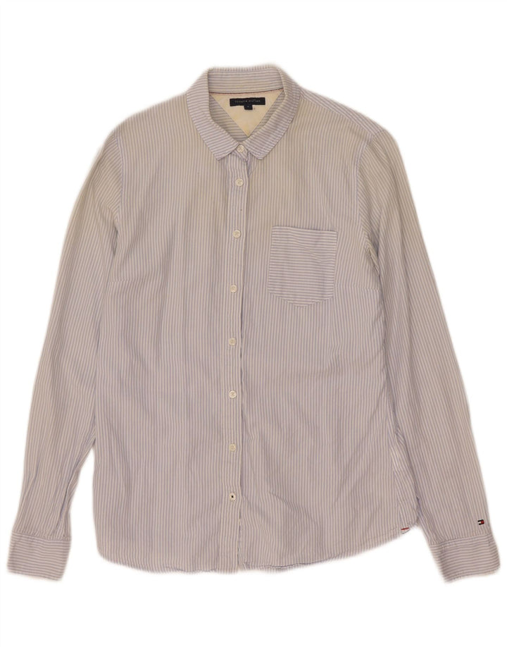 Cămașă Tommy Hilfiger pentru femei US 6 Medium Blue Pinstripe Bumbac