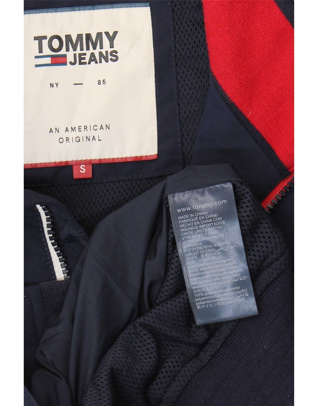 Jachetă bomber pentru bărbați Tommy Hilfiger UK 36 Poliamidă bleumarin mică