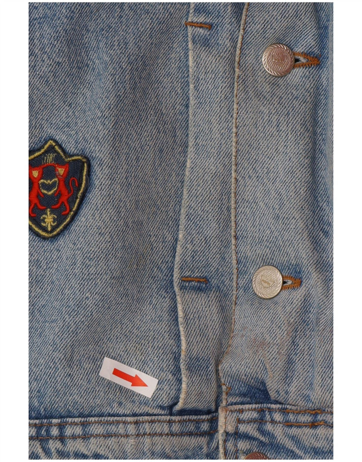 POP 84 Jachetă pentru bărbați din denim Sherpa UK 38 Medium Blue
