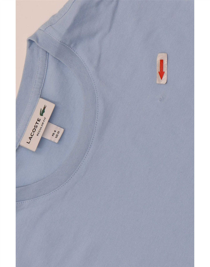 Tricou Lacoste pentru bărbați, cu ajustare normală, top mărime 4, bumbac albastru mediu