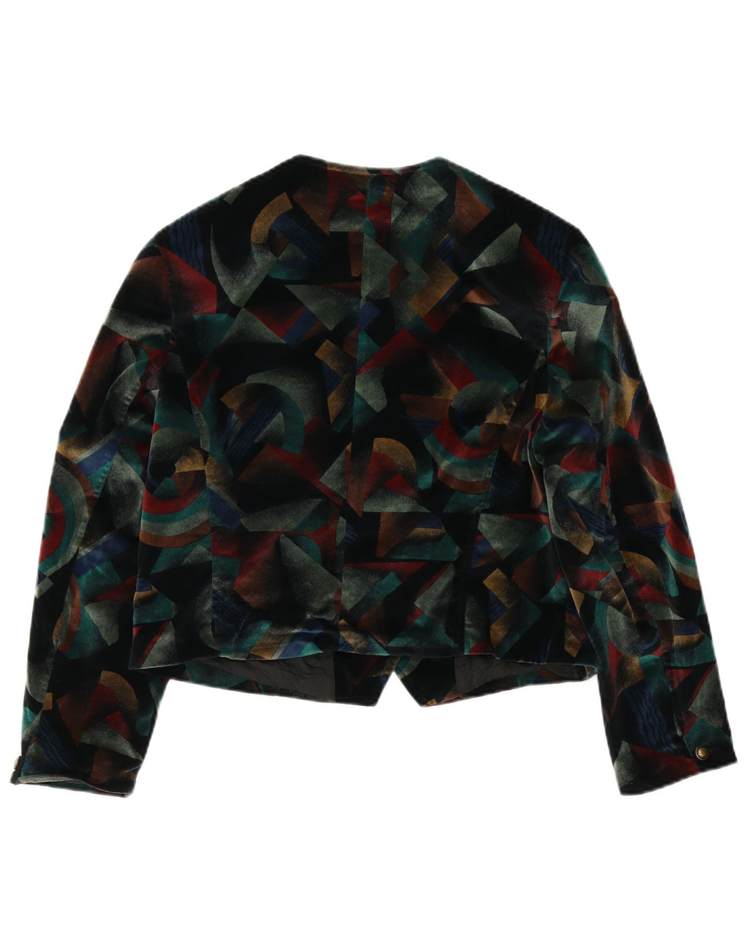 Jachetă Bolero cu 5 nasturi Hirsch pentru femei UK 12 Medium Multicolor Geometric
