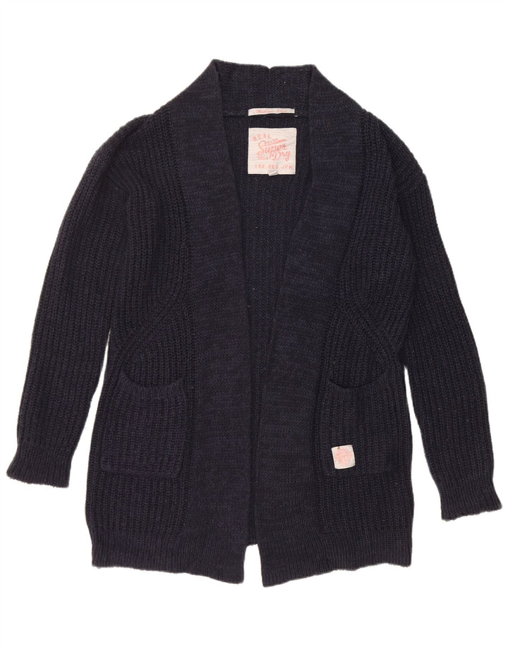 Pulover cardigan supradimensionat pentru femei Superdry UK 10 Mic bleumarin