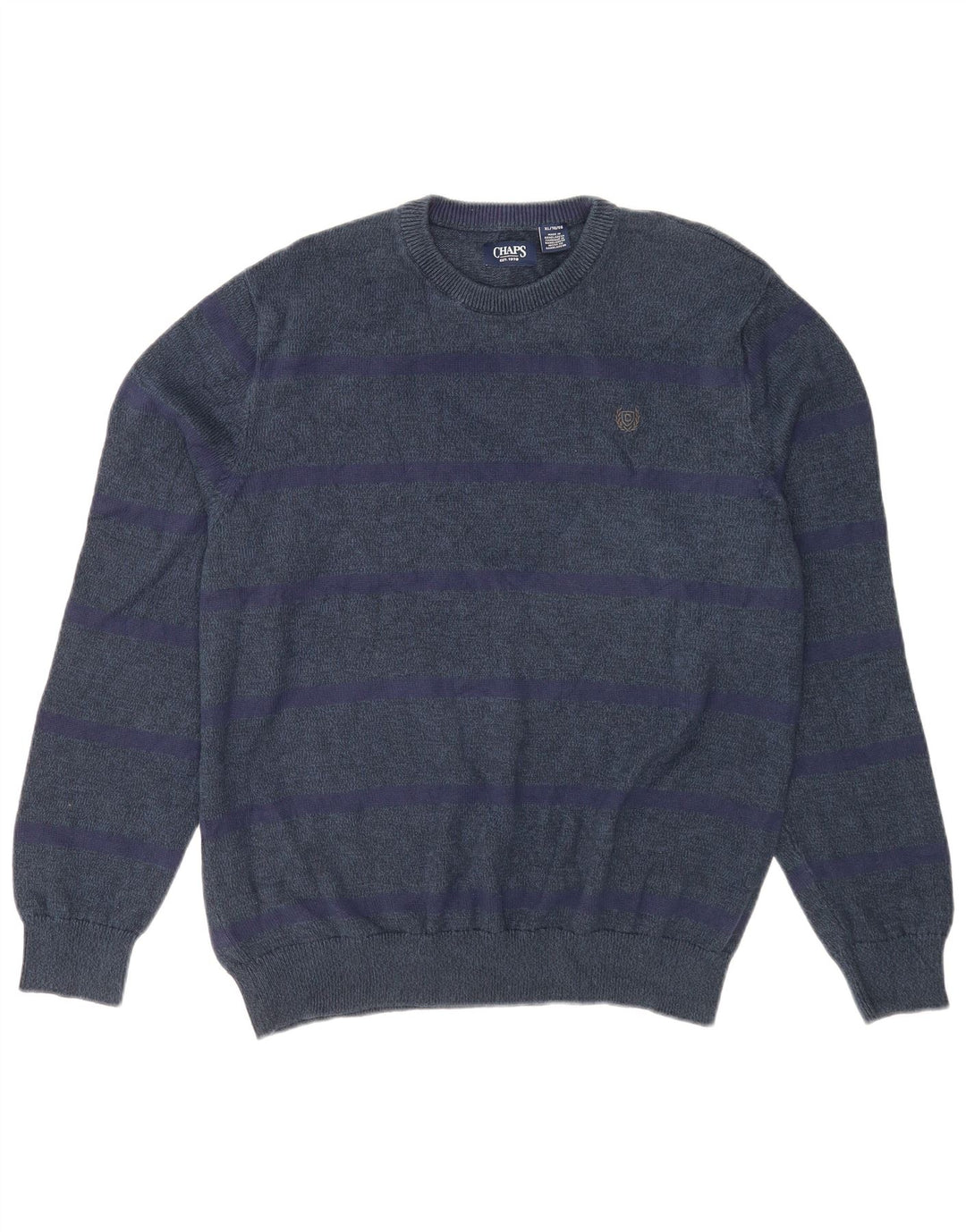 Pulover Chaps pentru bărbați, cu gât crew, XL, bumbac bleumarin