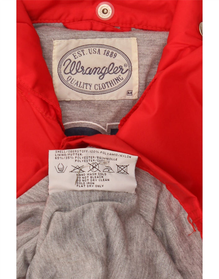 Jachetă Windbreaker Wrangler pentru bărbați cu glugă UK 38 Poliamidă roșie medie