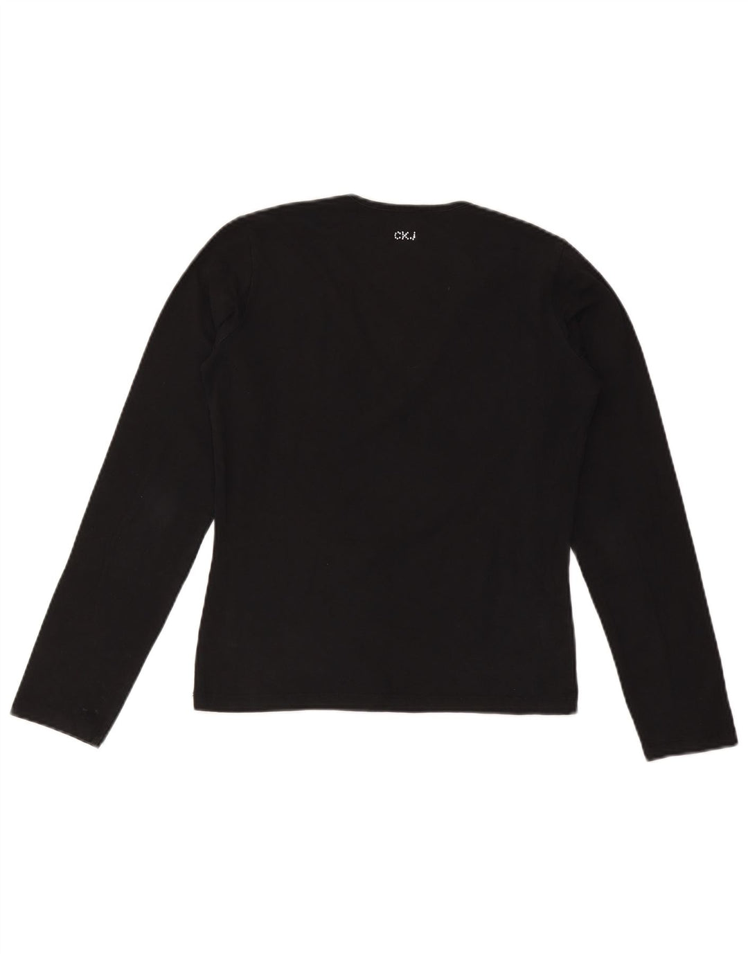 CALVIN KLEIN JEANS Top pentru femei cu mânecă lungă UK 18 XL Negru