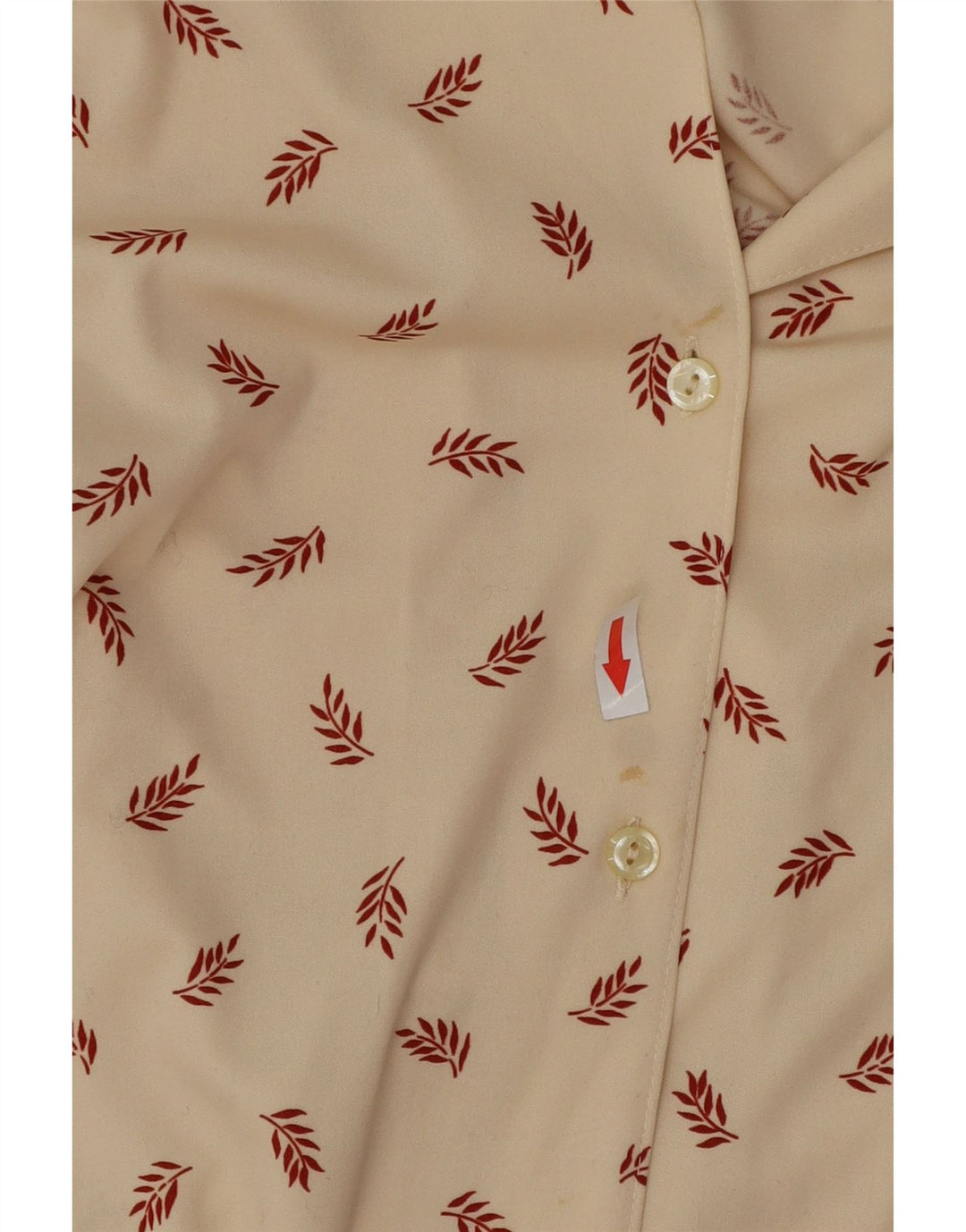 Cămașă vintage pentru femei UK 16 mare Bej Floral