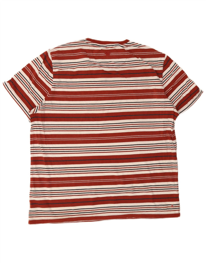 Tricou pentru bărbați Fat Face Top mare bumbac cu dungi roșii