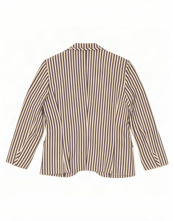 Sacou blazer pentru femei Zara, cu 2 nasturi, UK 18 XL, bleumarin, cu dungi