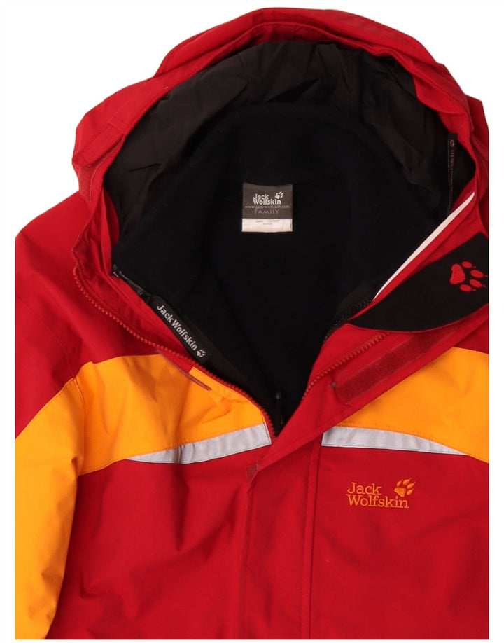 Jack Wolfskin Jachetă Windbreaker cu grafică pentru băieți 15-16 ani, roșu colorblock