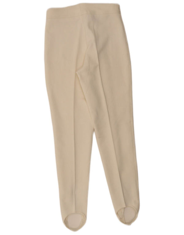 Sergio Tacchini Pantaloni de costum subțiri pentru femei UK 14 Large W28 L30 White