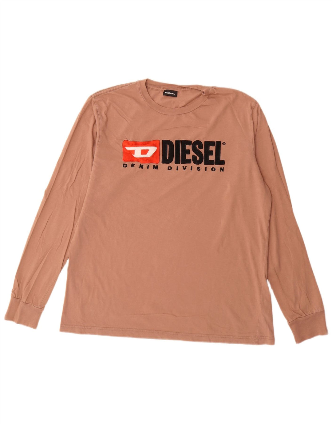 Bluză cu mânecă lungă pentru bărbați Diesel, maro mare, din bumbac