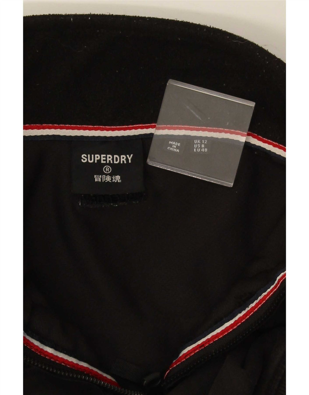 Pulover Superdry pentru femei, crop supradimensionat, UK 12 Medium Black