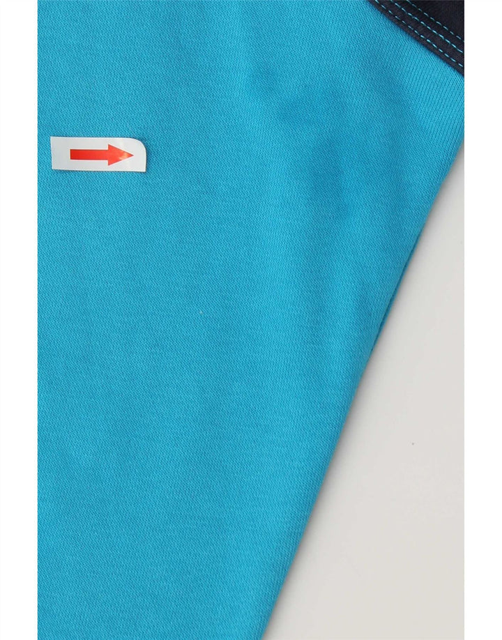 Pulover Nike pentru bărbați, cu fermoar, din bumbac color-bloch, albastru mediu