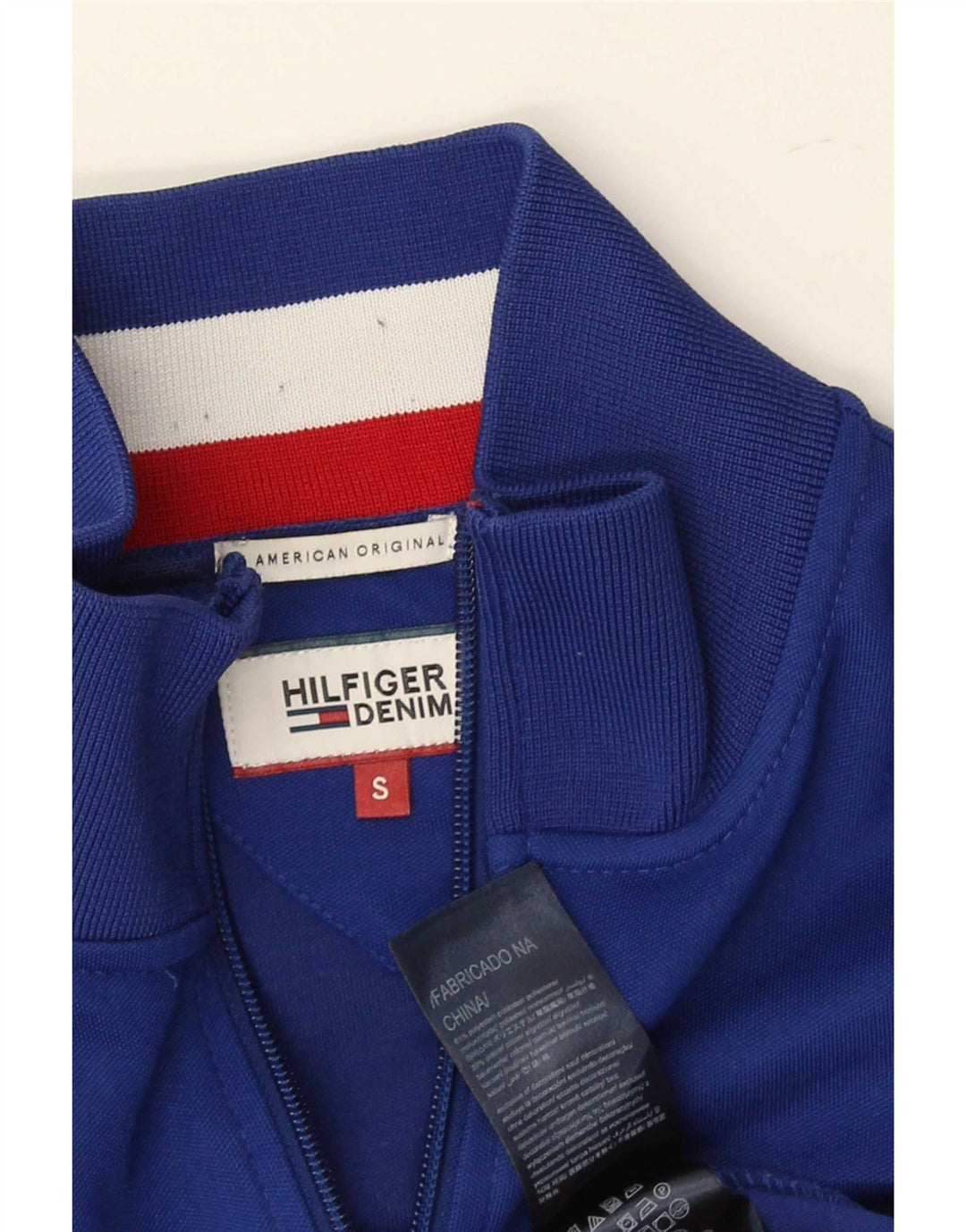 Jachetă de trening pentru bărbați Tommy Hilfiger, poliester albastru mic