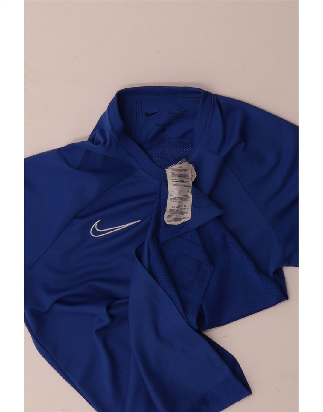 Tricou NIKE Dri Fit pentru bărbați Top mic, albastru, poliester color bloc