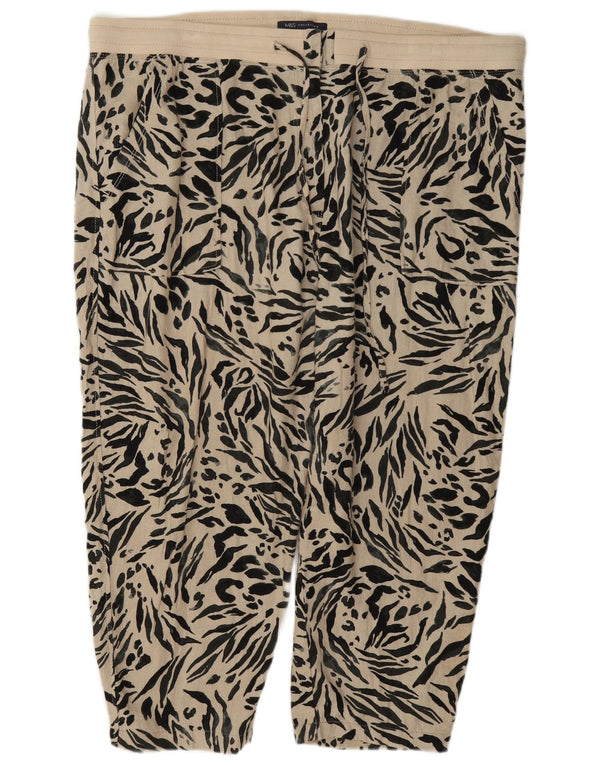 Pantaloni Harem Crop pentru femei Marks & Spencer UK 20 2XL W42 L23 Bej