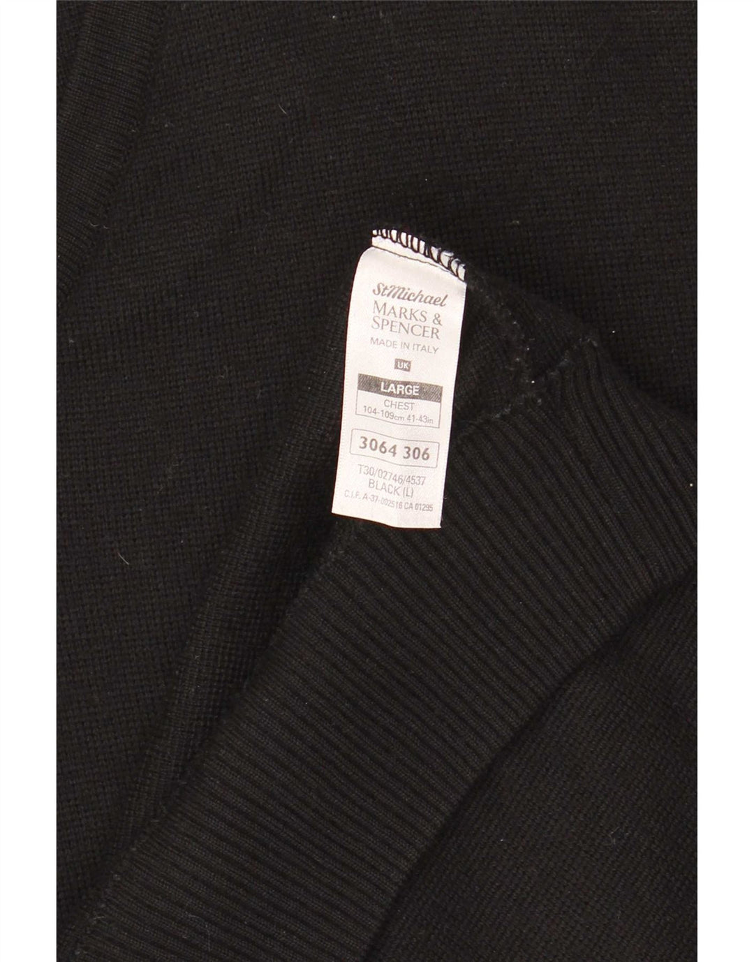 Pulover cu decolteu în V pentru bărbați Marks & Spencer, lână mare cu dungi negre