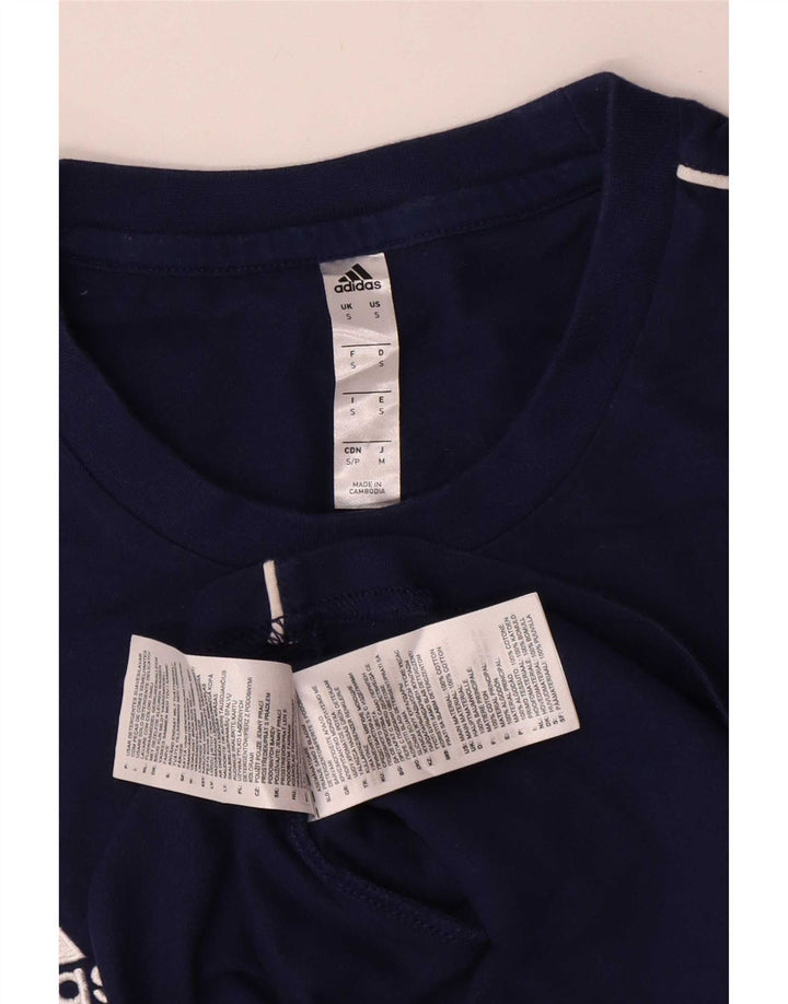 Tricou pentru bărbați Adidas Top mic din bumbac bleumarin