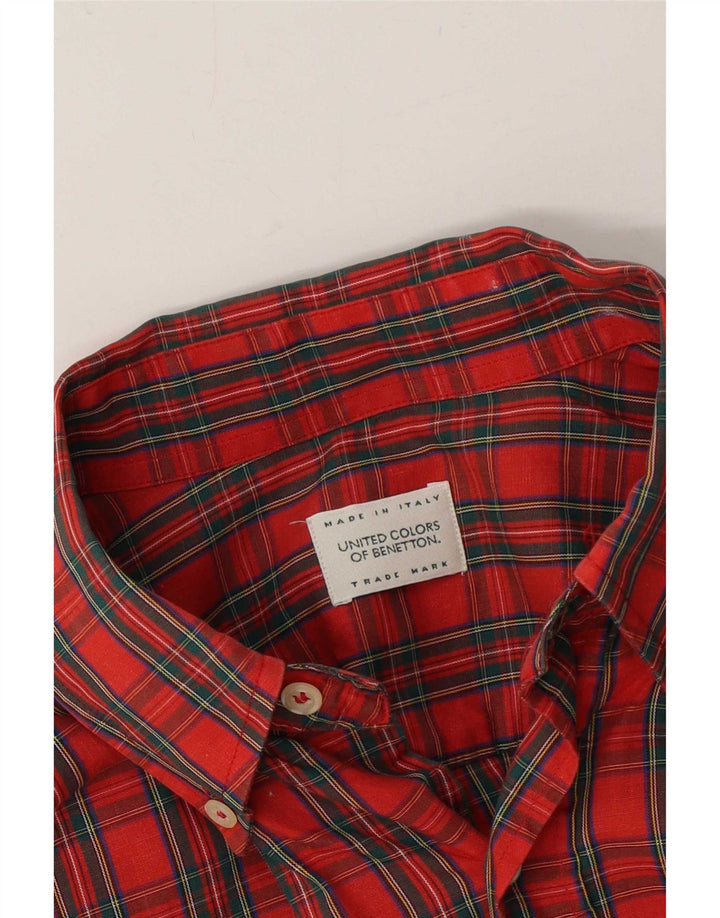 Camasă pentru bărbați Benetton Medium Red Check