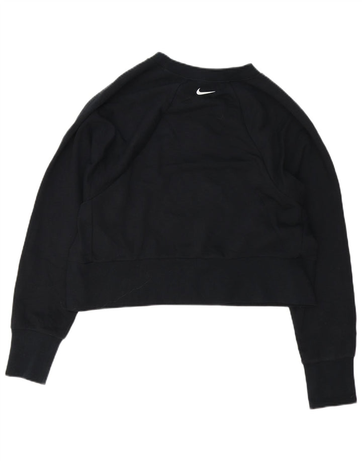 Pulover pentru femei Nike Dri Fit Crop Oversized Hanorac UK 10 Mic Negru