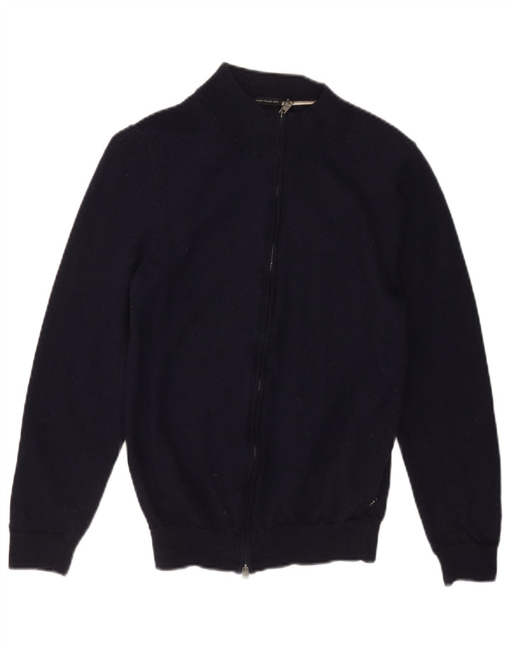Pulover cardigan pentru femei Hugo Boss UK 12 Mediu Lână virgină bleumarin