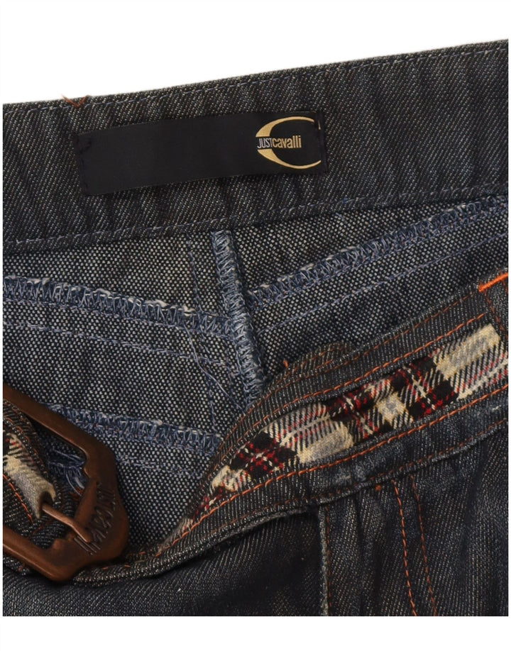Blugi drepti pentru femei Just Cavalli IT 44 Medium W32 L27 Bleumarin Designer