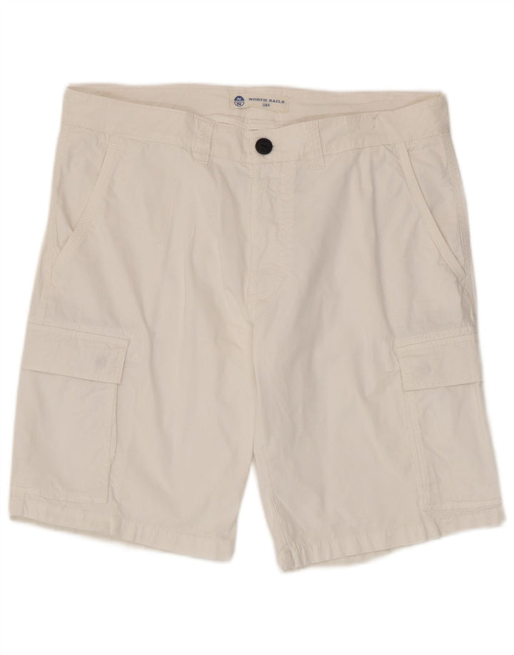 Pantaloni scurți cargo North Sails pentru bărbați W36, mari, alb, din bumbac