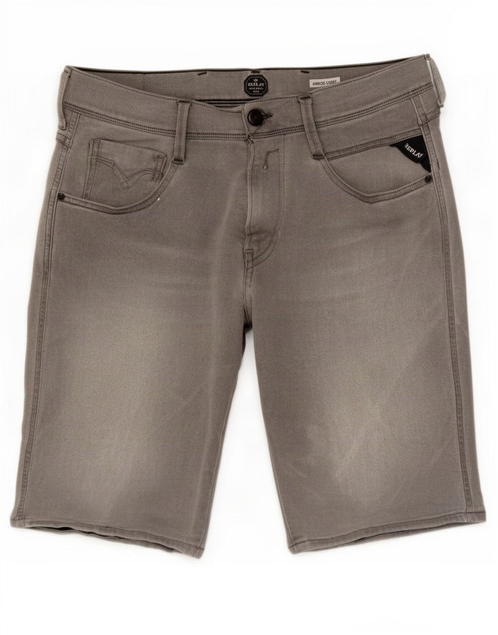 Pantaloni scurți Replay Anbass Denim W32 Medium Gri Bumbac