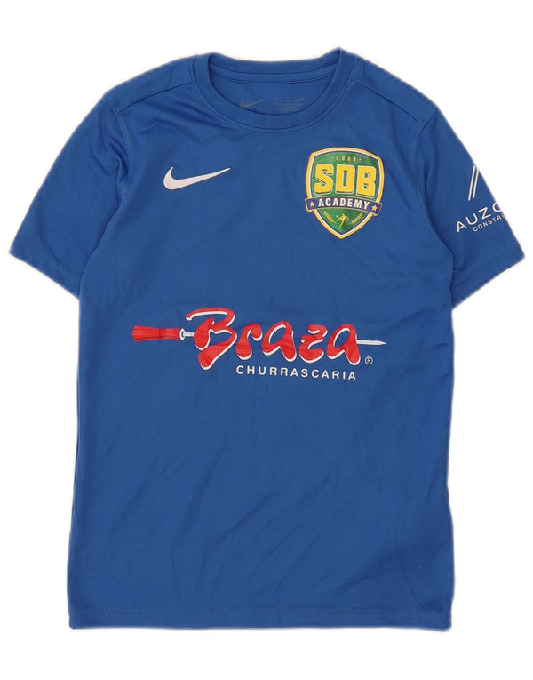 Tricou grafic Nike Dri Fit pentru băieți Top 8-9 ani Poliester albastru mic