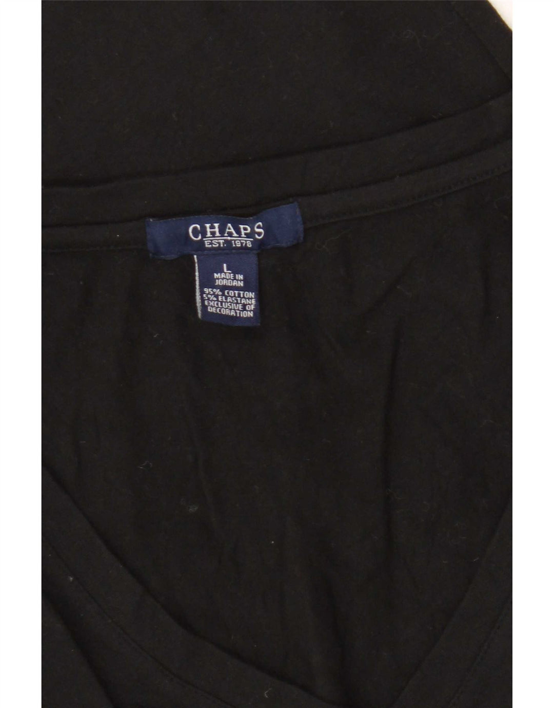 Tricou pentru femei Chaps Top UK 14, mare, negru, bumbac