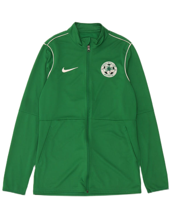 Jachetă de trening Nike Dri Fit pentru bărbați, verde mediu, poliester