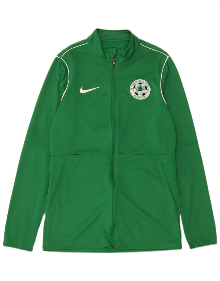 Jachetă de trening Nike Dri Fit pentru bărbați, verde mediu, poliester