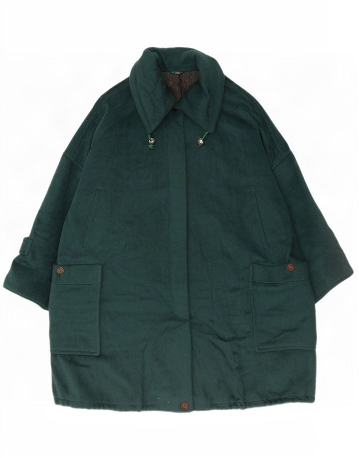 Pardesiu supradimensionat pentru femei Sportmax UK 12 Lână verde medie