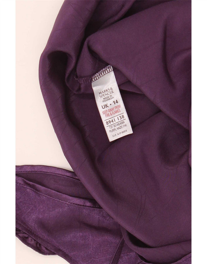Marks & Spencer Cami Top pentru femei UK 14 Poliester violet mediu