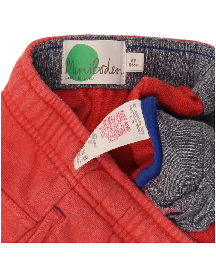 Pantaloni scurti sport Boden Boys 5-6 ani bumbac roșu