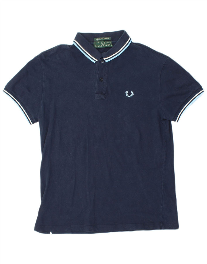 Cămașă polo FRED PERRY pentru bărbați, bumbac, albastru bleumarin