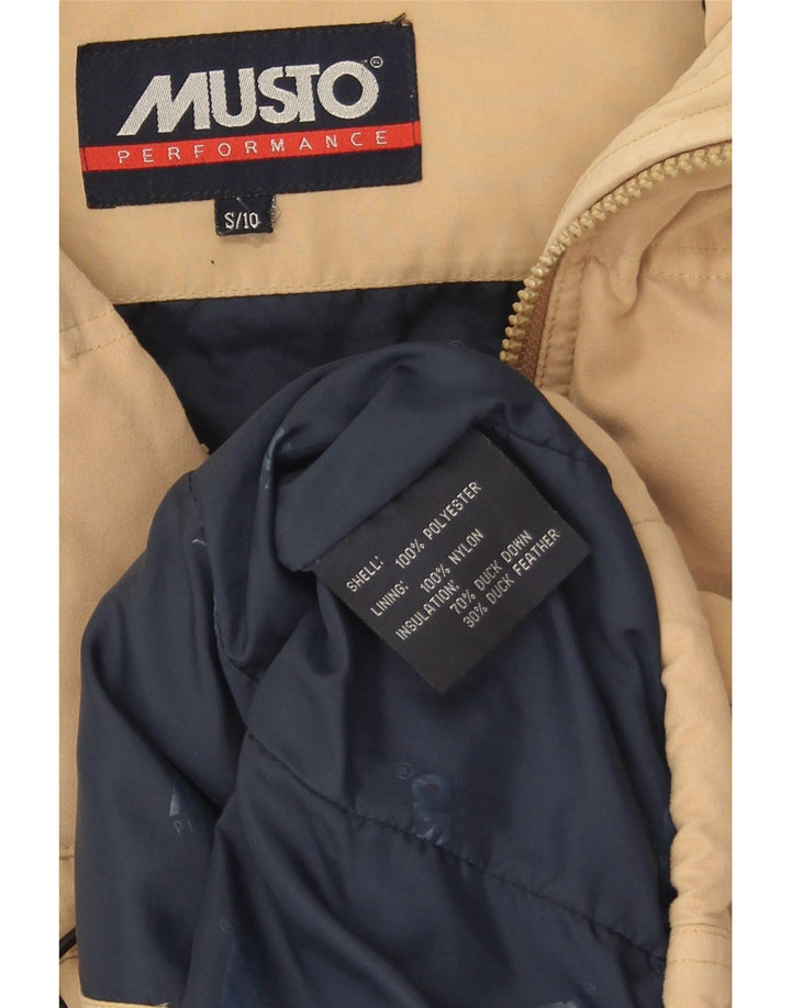 Musto Gilet căptușit supradimensionat pentru femei UK 10 Small Beige Poliester