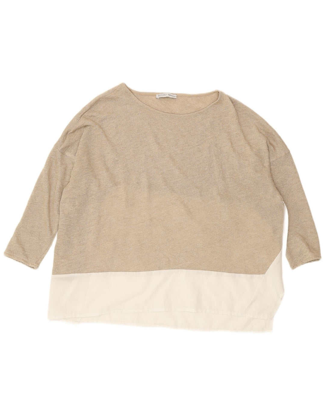 Bluză supradimensionată pentru femei Zara UK 10 Small Gold Colorblock