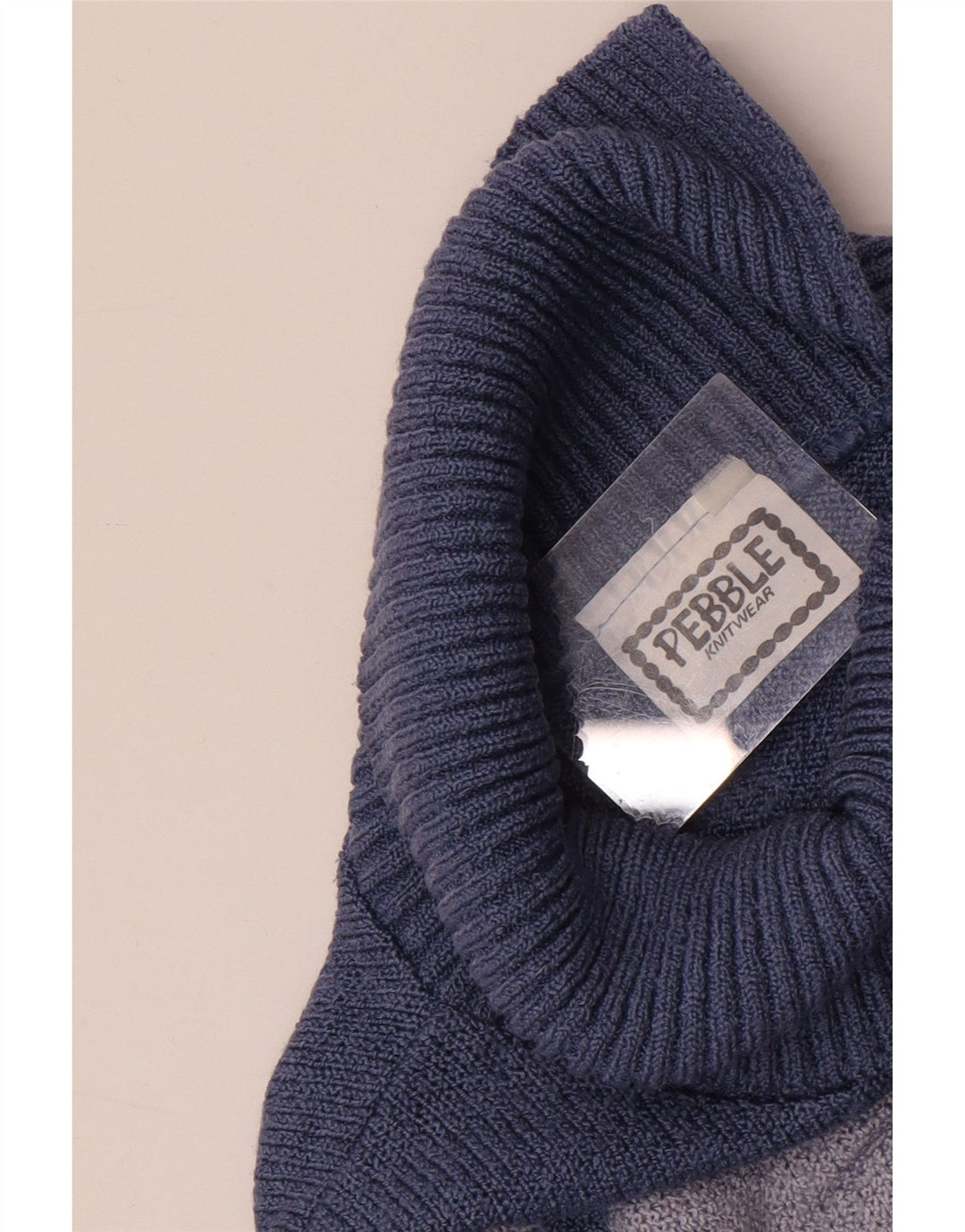 Pulover pentru femei Pebble cu gât rulat UK 12 Medium Blue Colorblock