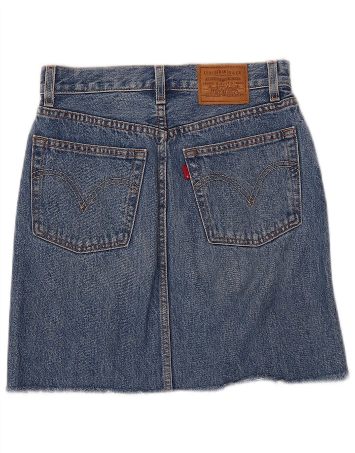 Fusta de blugi pentru femei Levi's W25 XS bumbac albastru