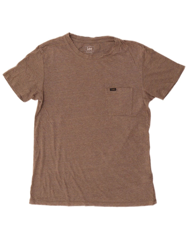 Tricou pentru bărbați Lee Slim Fit Top mic maro bumbac cu pete