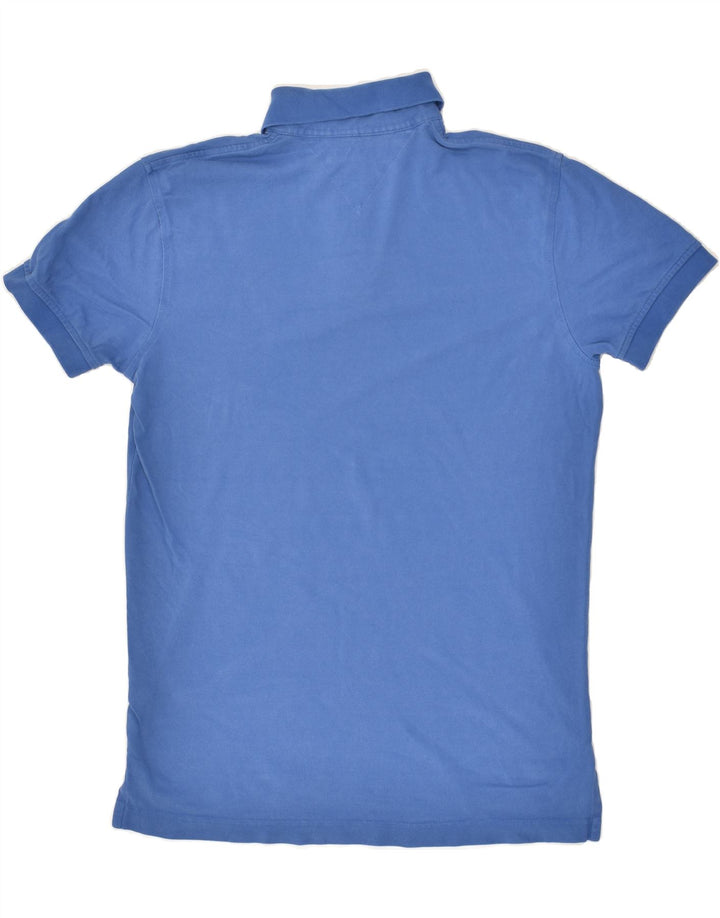 TOMMY HILFIGER Mens Polo Shirt Small Blue Cotton | Vintage Tommy Hilfiger | Thrift | Second-Hand Tommy Hilfiger | Used Clothing | Messina Hembry 